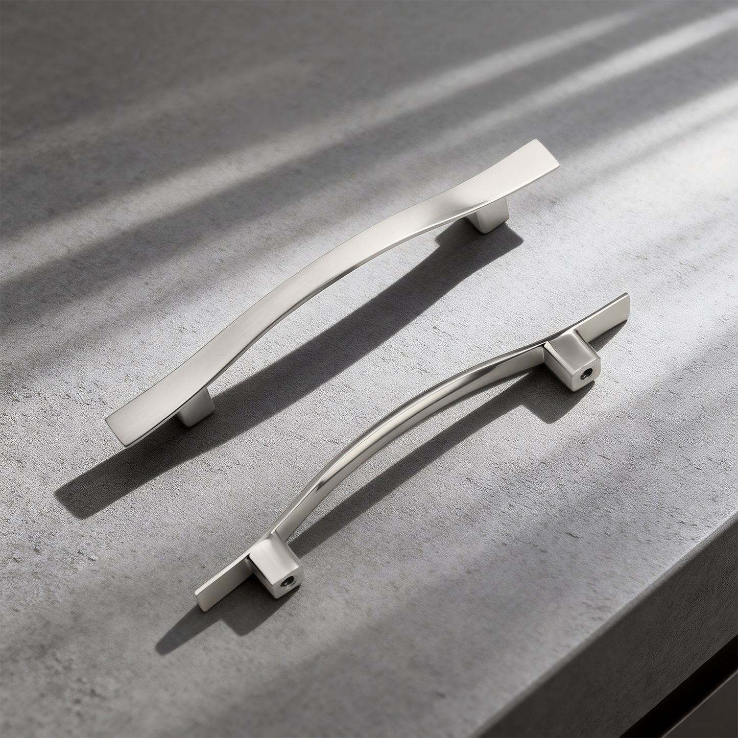 Wave Style Kitchen Cabinet Handles, Modern Dresser Drawer Pulls - Hole Spacing for 3-3/4'' - PD840