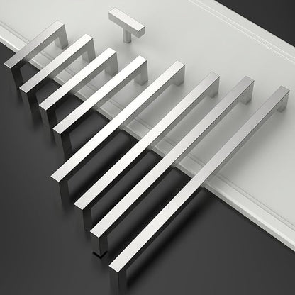 KNOBWELL Stainless Steel Square Cabinet Pulls for Kitchen Cupboards/Drawers- PDDJ27HSS