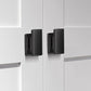 Knobwell Matte Black Rectangle Kitchen Cabinet Knobs, Decorative Dresser Drawer Pulls - PS92001BK