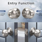front and back view of KNOBWELL nickel Keyed Interior Door Knob For Front Doors with Lock and Key