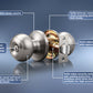 details of KNOBWELL nickel Keyed Interior Door Knob For Front Doors with Lock and Key