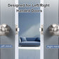right and left view of KNOBWELL Flat Ball nickel Passage Door Knobs With Non Locking