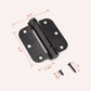 Self Closing Door Hinge with 5/8" Radius Corners, 3.5" x 3.5", Matte Black Finish