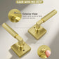 KNOBWELL Square Knurled Door Handle, Interior Door Handle for Bedroom Bathroom Closet
