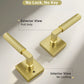 KNOBWELL Square Knurled Door Handle, Interior Door Handle for Bedroom Bathroom Closet