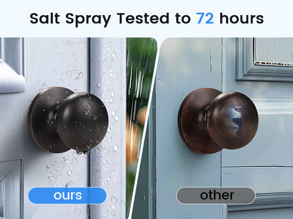Salt Spray tested by 72 hours
