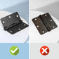 Matte Black Door Hinges - 3.5" x 3.5" inch - 1/4" Radius/ 5/8" Radius/ Square Corners - DH3535BK