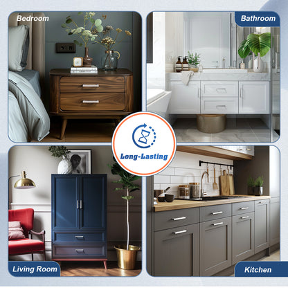 KNOBWELL Stainless Steel Square Cabinet Pulls for Kitchen Cupboards/Drawers- PDDJ27HSS