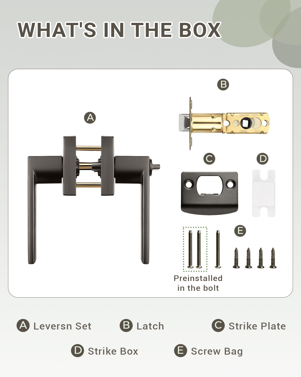 KNOBWELL Craftsman Heavy Duty Affordable Door Handles for Interior & Exterior Doors