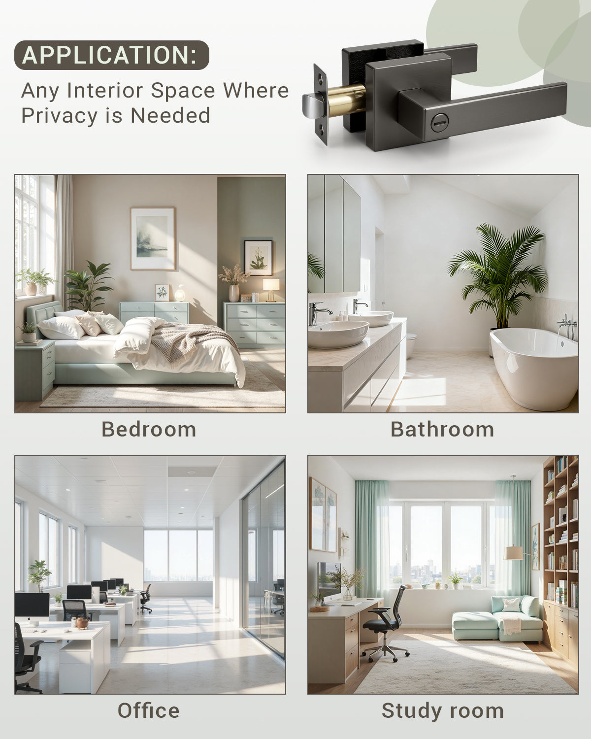 KNOBWELL Craftsman Heavy Duty Affordable Door Handles for Interior & Exterior Doors