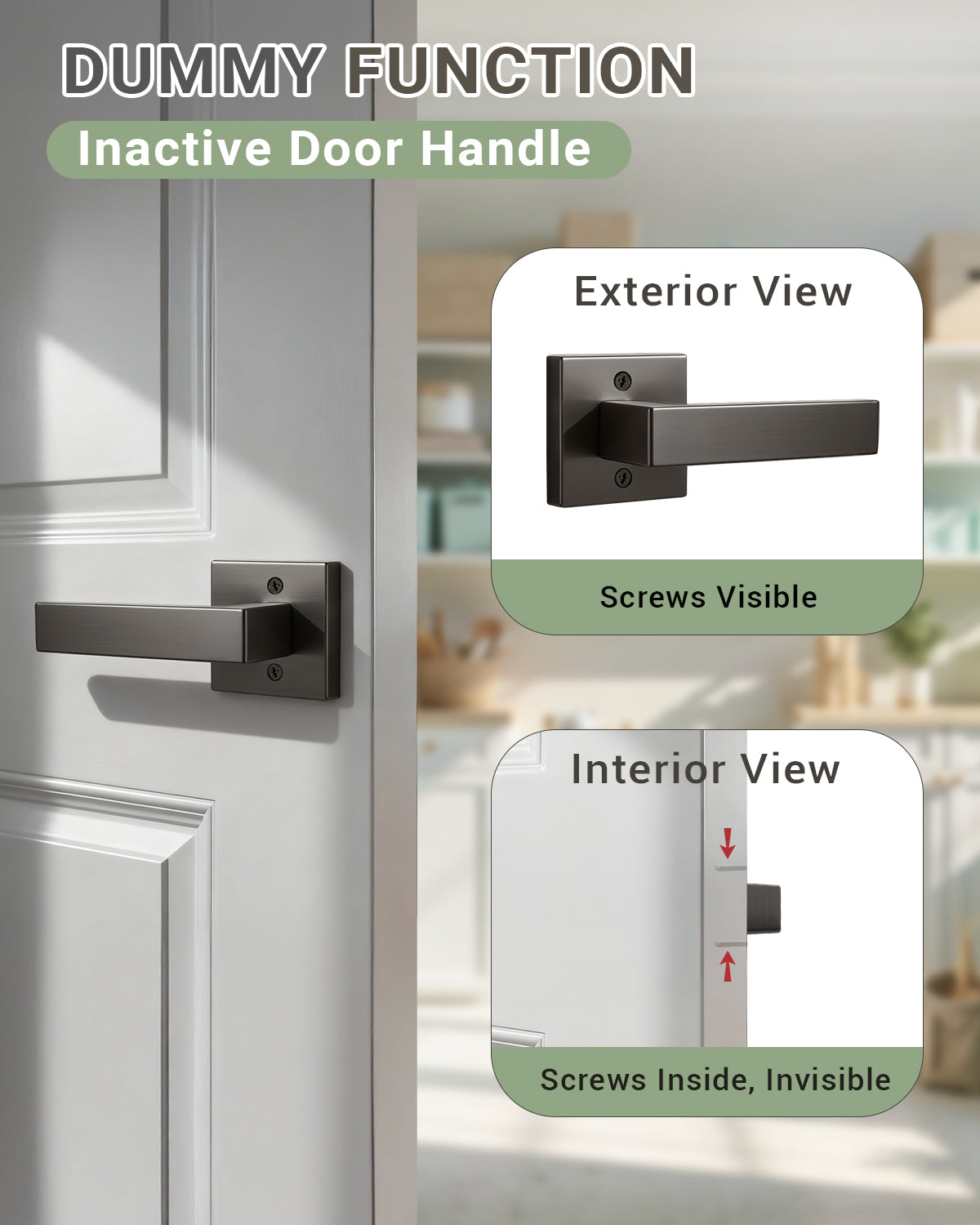 KNOBWELL Craftsman Heavy Duty Affordable Door Handles for Interior & Exterior Doors