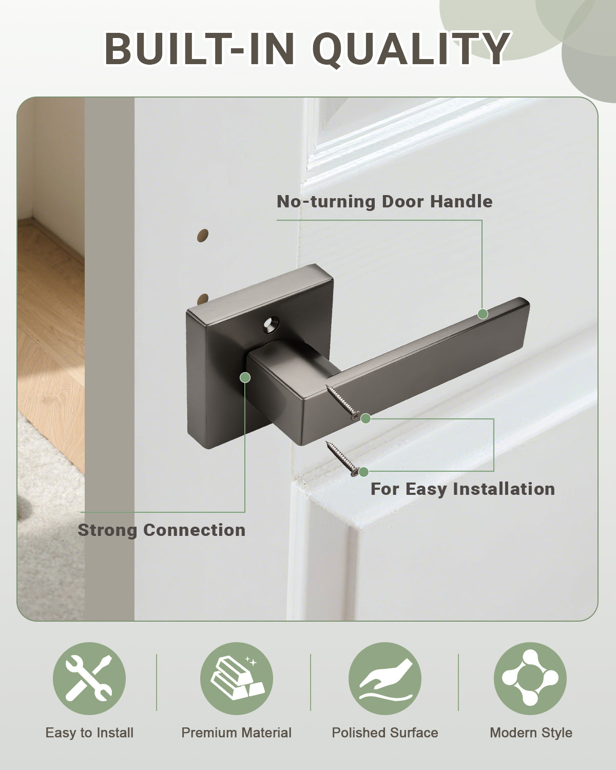 KNOBWELL Craftsman Heavy Duty Affordable Door Handles for Interior & Exterior Doors