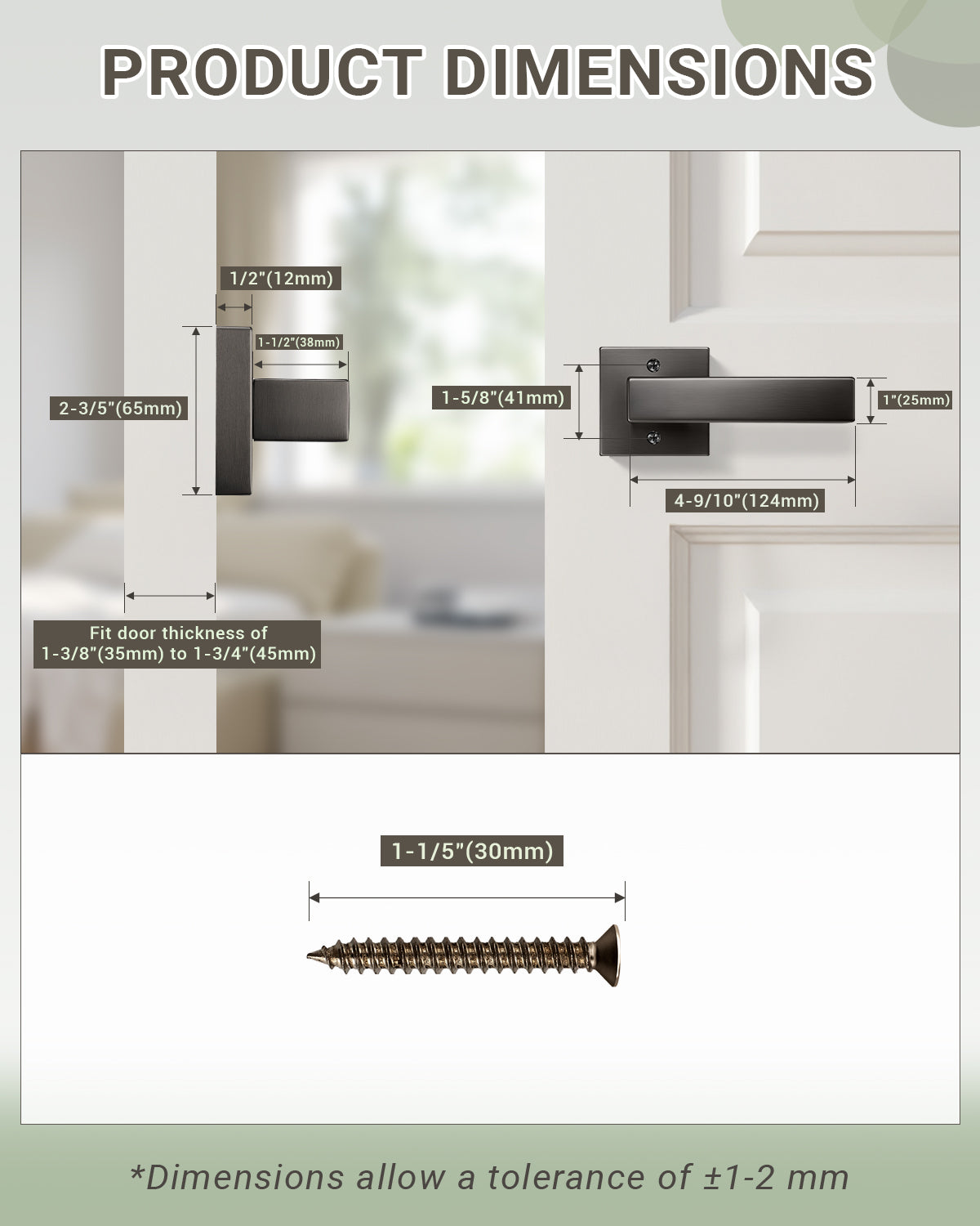 KNOBWELL Craftsman Heavy Duty Affordable Door Handles for Interior & Exterior Doors