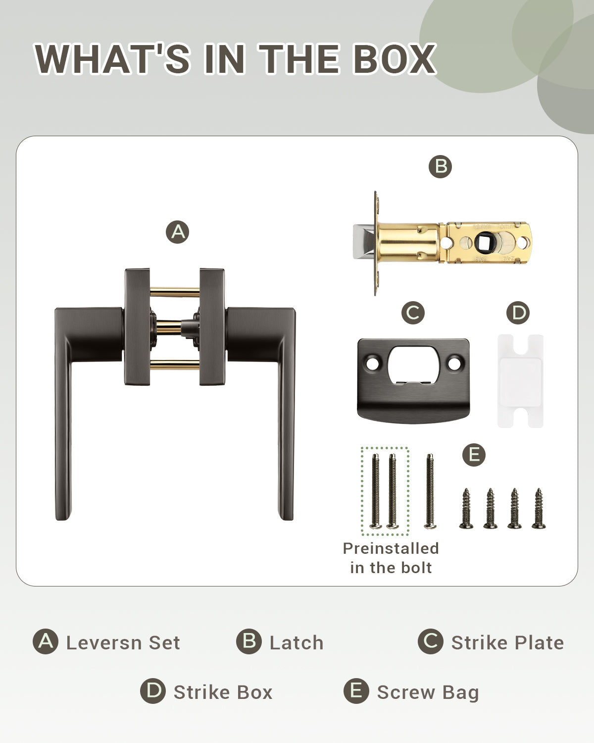 KNOBWELL Craftsman Heavy Duty Affordable Door Handles for Interior & Exterior Doors