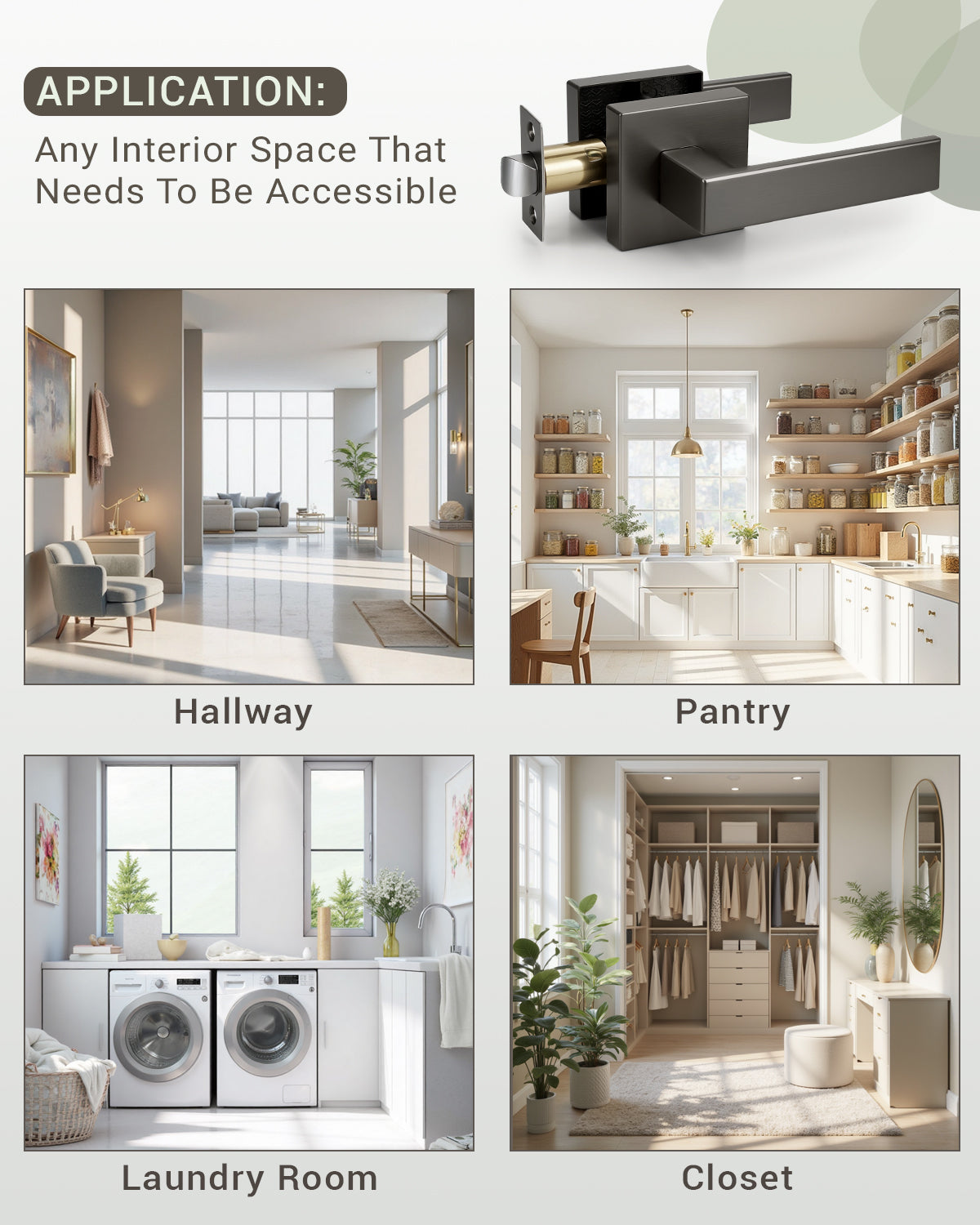 KNOBWELL Craftsman Heavy Duty Affordable Door Handles for Interior & Exterior Doors