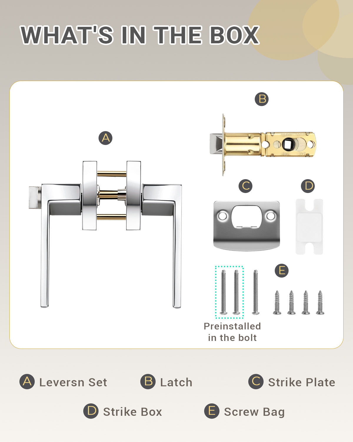 KNOBWELL Craftsman Heavy Duty Affordable Door Handles for Interior & Exterior Doors