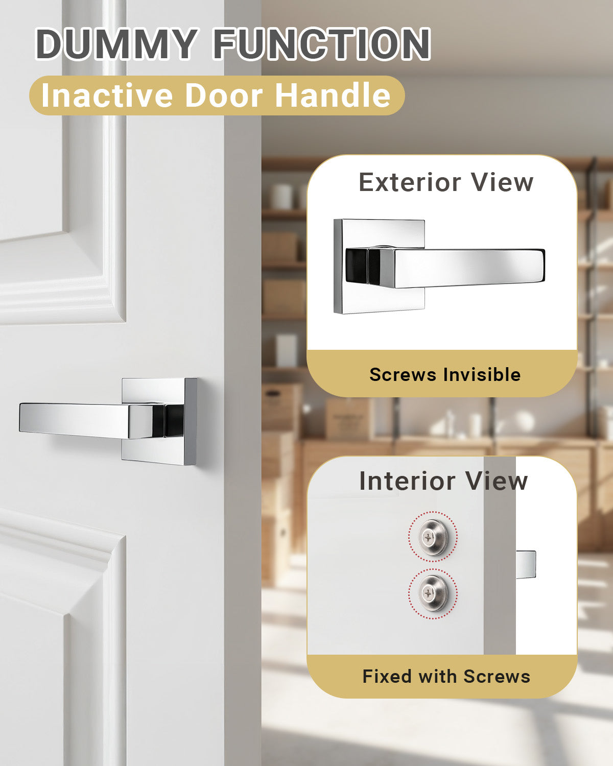 KNOBWELL Craftsman Heavy Duty Affordable Door Handles for Interior & Exterior Doors