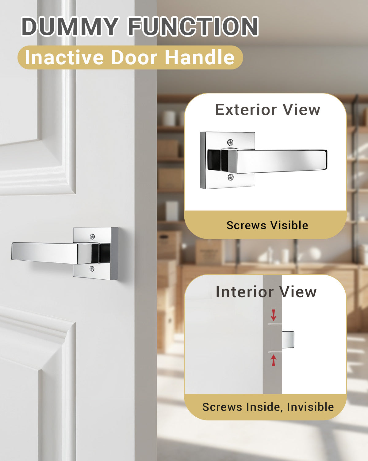 KNOBWELL Craftsman Heavy Duty Affordable Door Handles for Interior & Exterior Doors