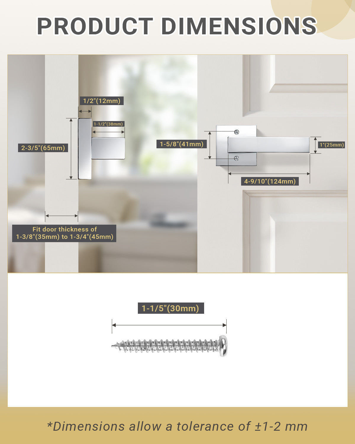 KNOBWELL Craftsman Heavy Duty Affordable Door Handles for Interior & Exterior Doors