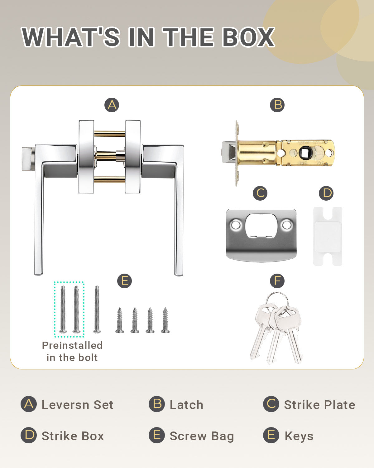 KNOBWELL Craftsman Heavy Duty Affordable Door Handles for Interior & Exterior Doors