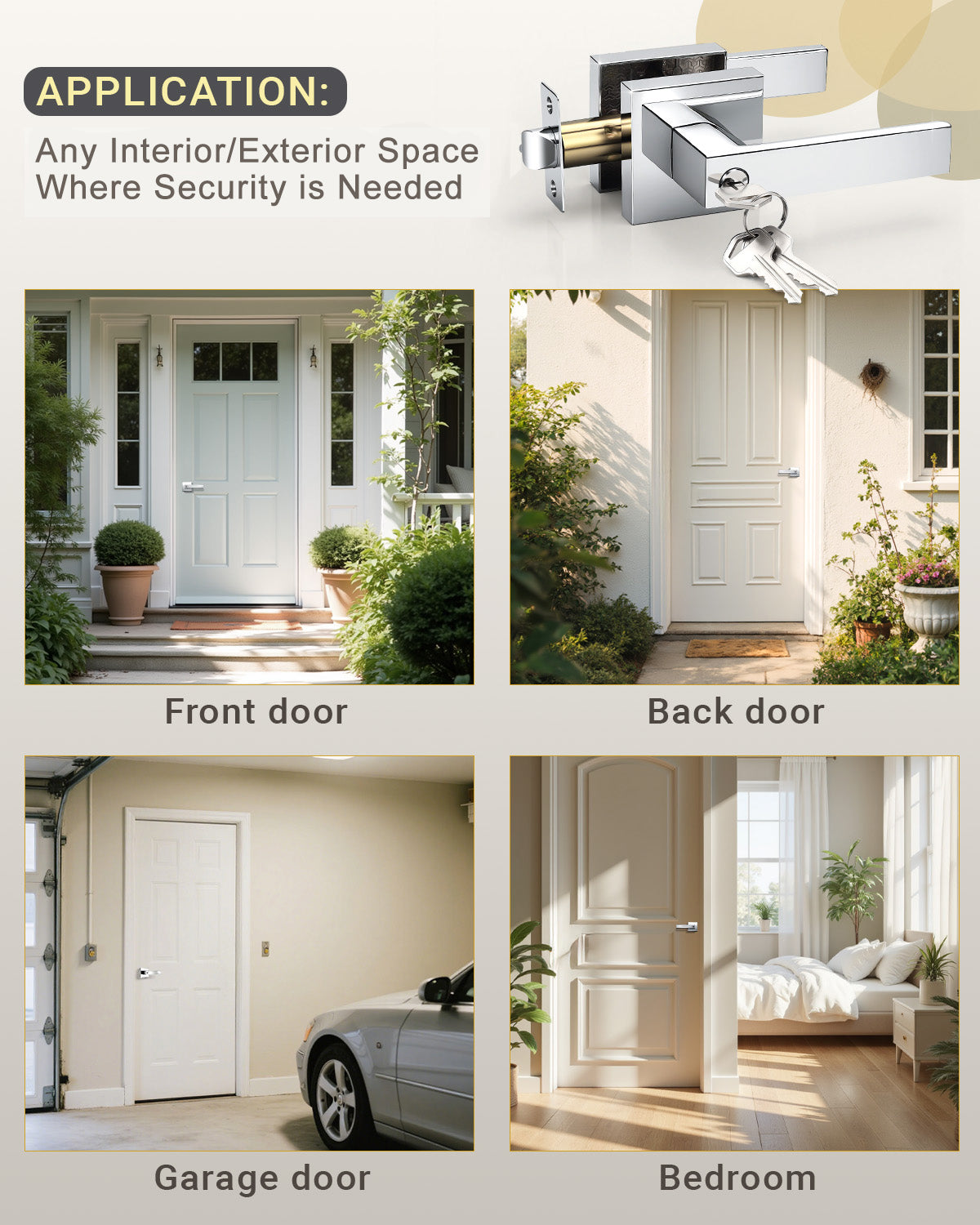 KNOBWELL Craftsman Heavy Duty Affordable Door Handles for Interior & Exterior Doors