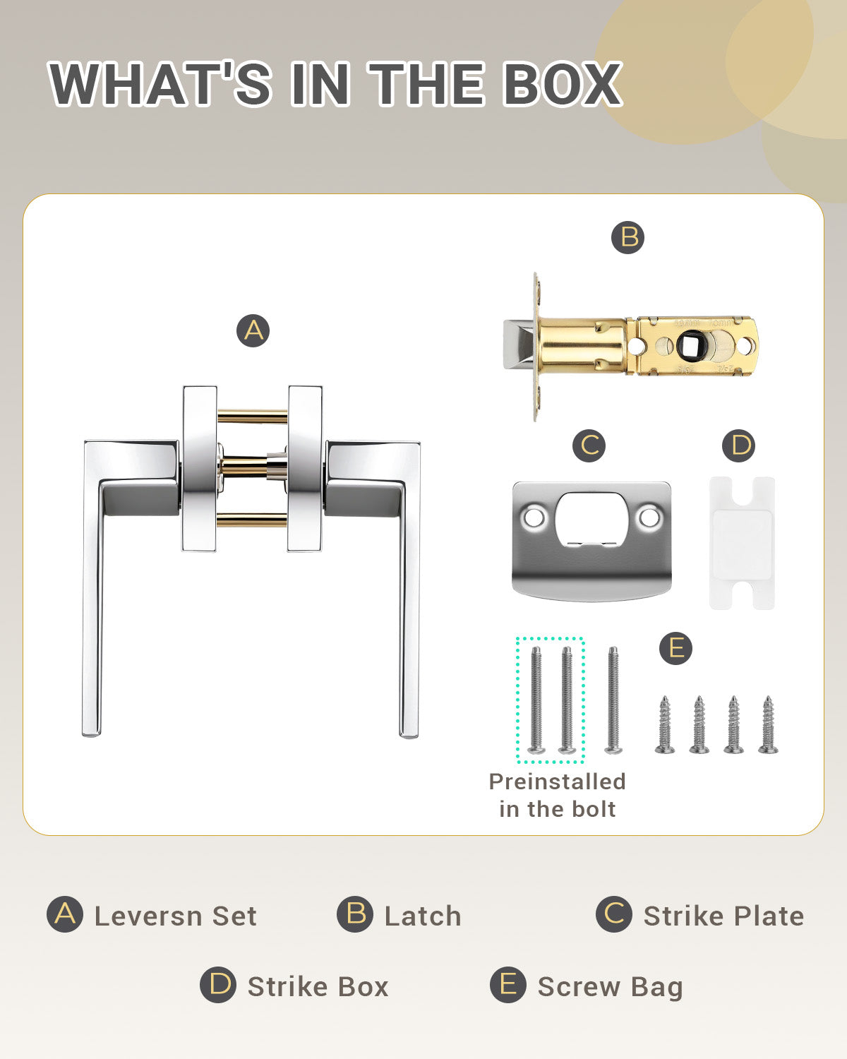 KNOBWELL Craftsman Heavy Duty Affordable Door Handles for Interior & Exterior Doors