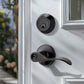 KNOBWELL Colonial Black Keyed Entry Lever Set with Single Cylinder Deadbolt