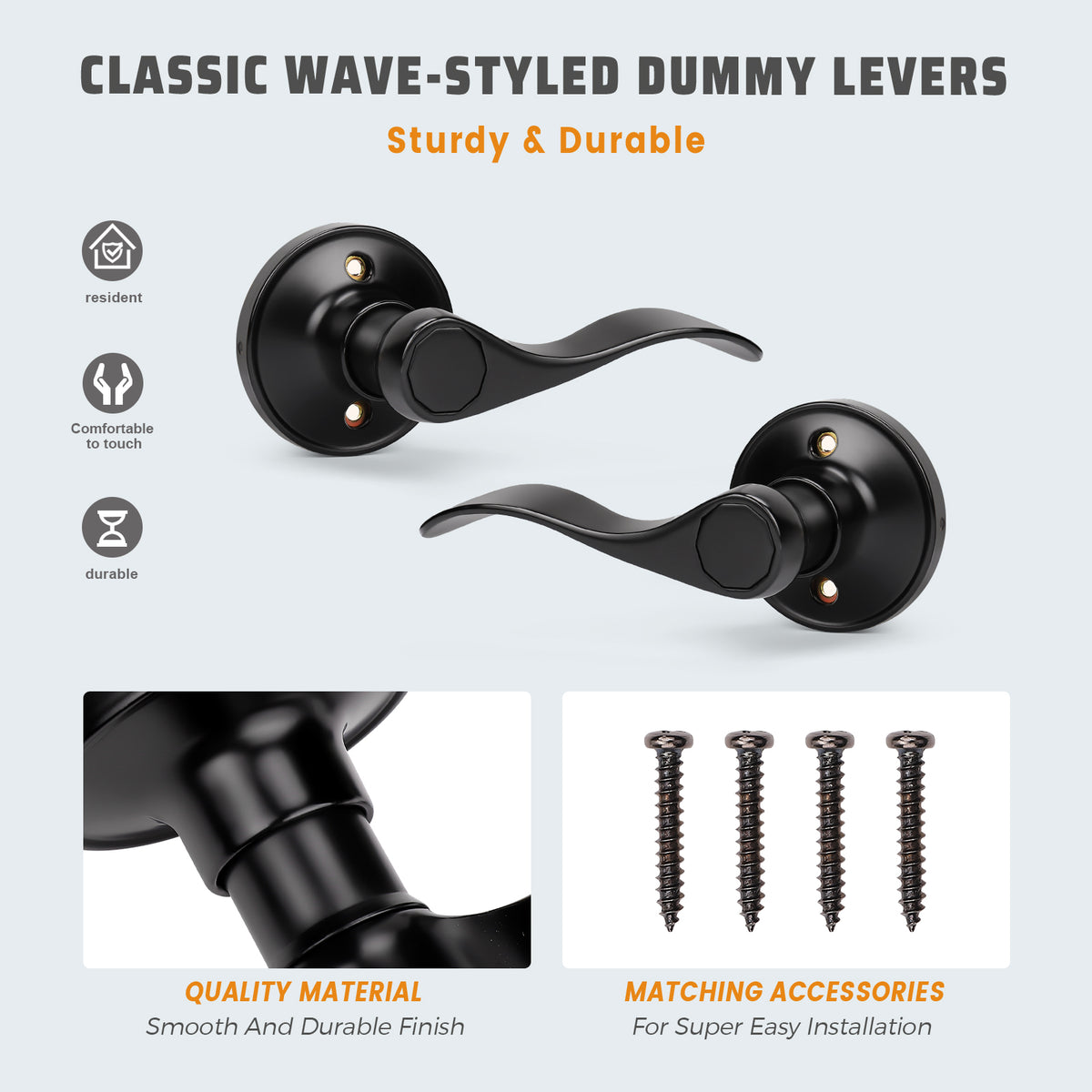 KNOBWELL Wave Style Different Types of Locksets for Home Hardware