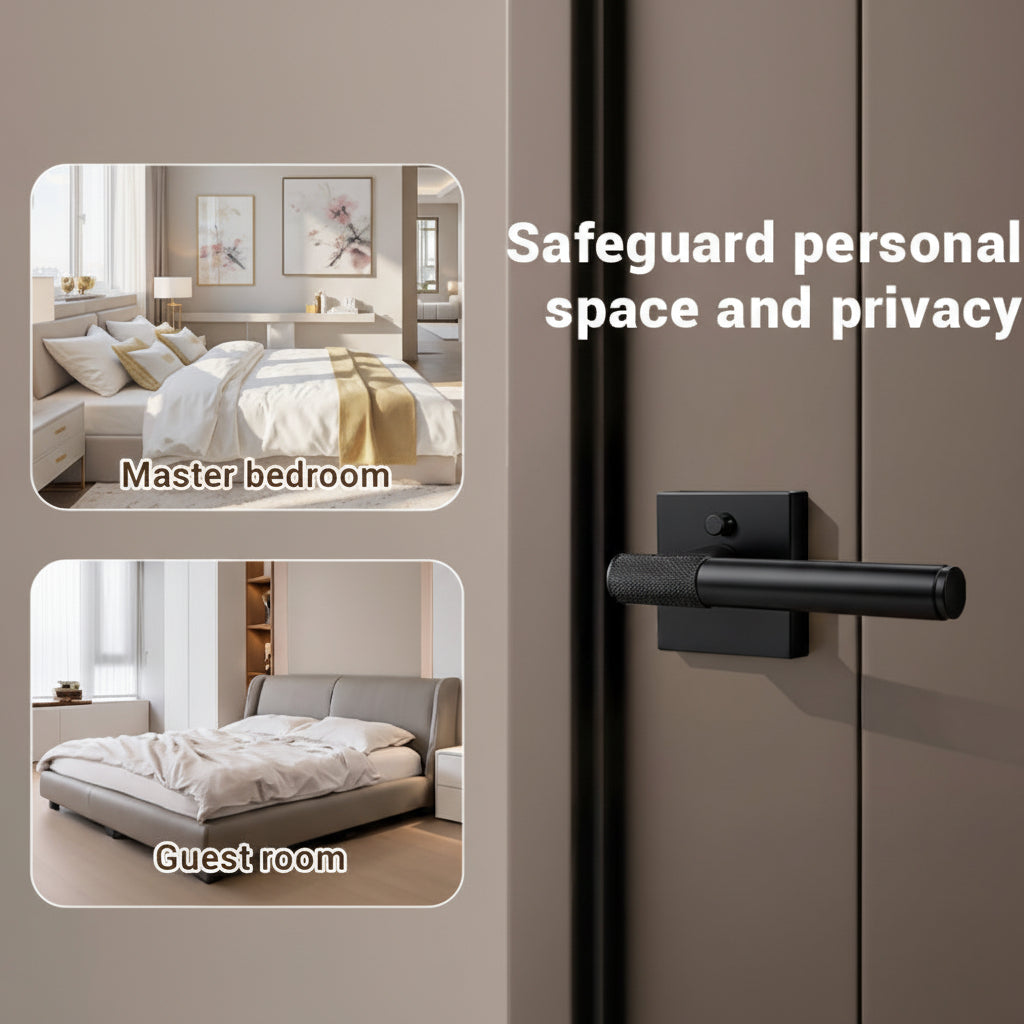 KNOBWELL Modern Knurled Design Door Handle, Various Function for Home Hardware