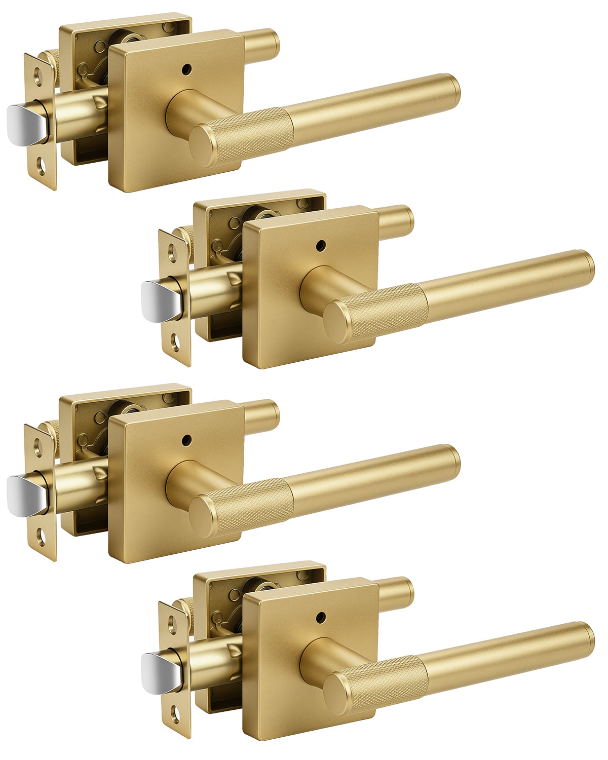 KNOBWELL Modern Knurled Design Door Handle, Various Function for Home Hardware