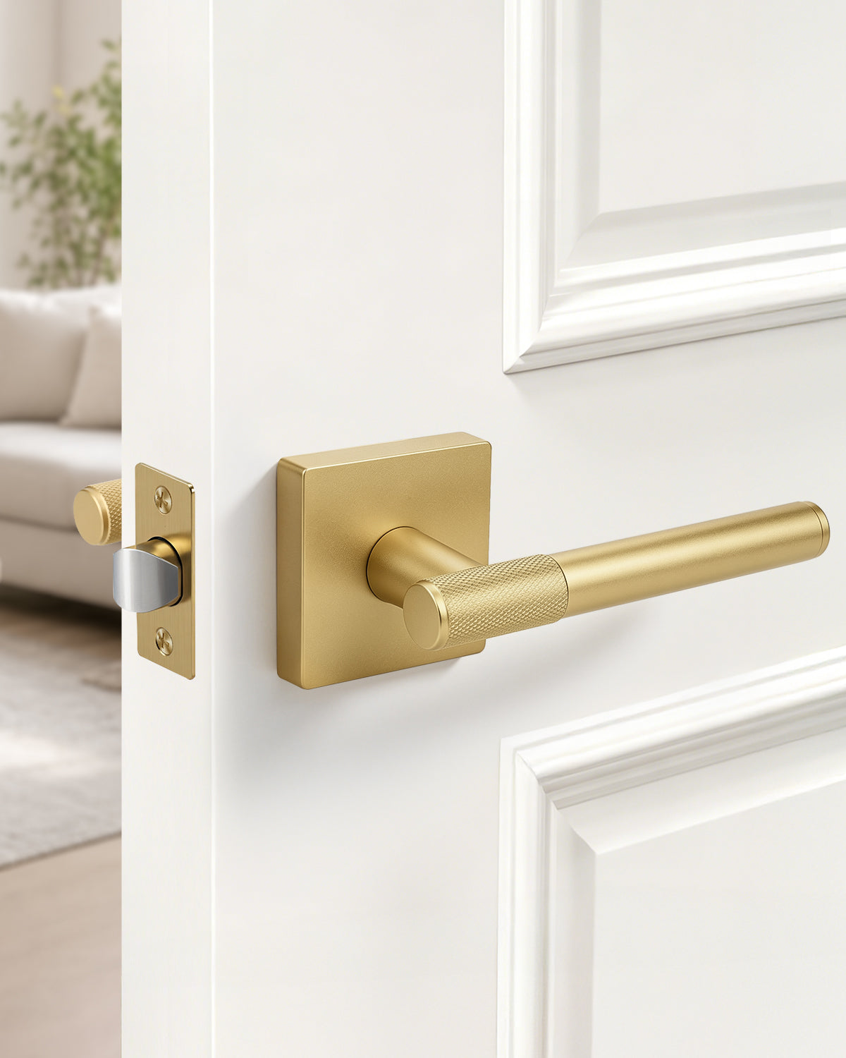 KNOBWELL Modern Knurled Design Door Handle, Various Function for Home Hardware