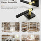 KNOBWELL Black Interior Door Handle 1 Pack, Heavy Duty Bedroom Door Knobs, Matte Black Door Knob with Lock, Keyless Push Button Privacy Lock for Bathroom, Sleek Ring Design