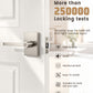 KNOBWELL Black Door Knobs, Matte Black Interior Door Handles with Privacy Locking Function, Bathroom Bedroom Door Knob Lock Keyless, 1 Pack, Long Plate Design