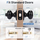 Size dimensions of KNOBWELL Modern Black Door Knobs With Lock for Interior Doors