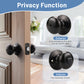 Front and back view of KNOBWELL Modern Black Round Interior Door Knobs