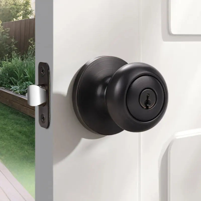 Interior door with KNOBWELL Keyed Alike Bronze Door Knobs-Multiple Locks with Same Key