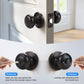 Front and back view of KNOBWELL Keyed Alike Bronze Door Knobs-Multiple Locks with Same Key