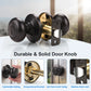 Close-up of KNOBWELL Keyed Alike Bronze Door Knobs-Multiple Locks with Same Key