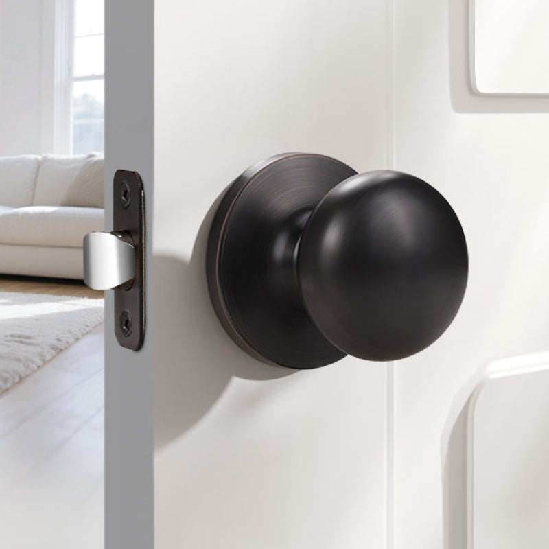 Interior door with KNOBWELL Modern Passage Bronze Indoor Door Knobs Without Lock for Interior Doors