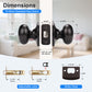 Size dimensions of KNOBWELL Modern Passage Bronze Indoor Door Knobs Without Lock for Interior Doors