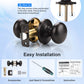 KNOBWELL Modern Passage Bronze Indoor Door Knobs Without Lock for Interior Doors Components