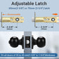 Size dimensions of KNOBWELL Round Ball Black Bedroom&Bathroom Door Knobs With Privacy Lock