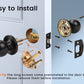 Round Ball Push Button Privacy Door Knobs - DL607BK