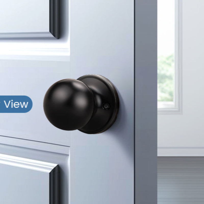 Front view of KNOBWELL Round Ball Single Dummy Door Knob for Decorative Interior Doors