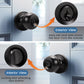 Front and Back View of KNOBWELL Round Ball Black Keyed Alike Multiple Door Locks With Same Key For Front Door