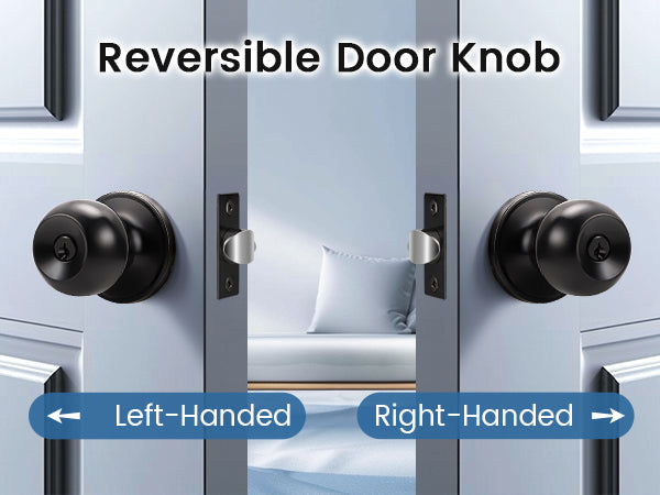 Round Ball Keyed Entry Door Knobs (Different Keys) - DL607ET