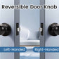 sides view of KNOBWELL Round Ball Black Keyed Alike Multiple Door Locks With Same Key For Front Door