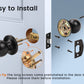 Installation guide of KNOBWELL Round Ball Black Keyed Alike Multiple Door Locks With Same Key For Front Door