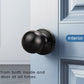 Side view of KNOBWELL Round Ball Black Passage Door Knobs For Interior