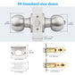 Round Ball Push Button Privacy Door Knobs - DL607BK